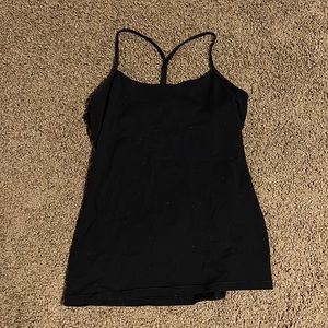 Black lululemon strappy tank
